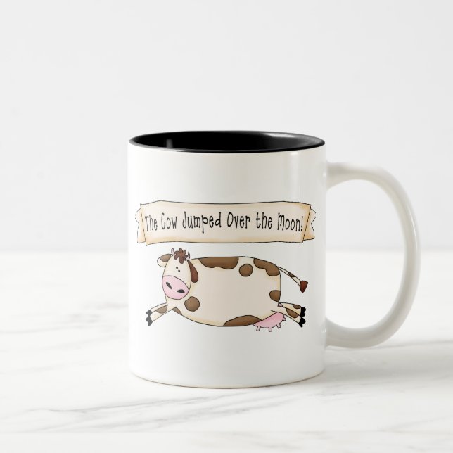 Cow Jumped Over the Moon Two-Tone Coffee Mug (Right)