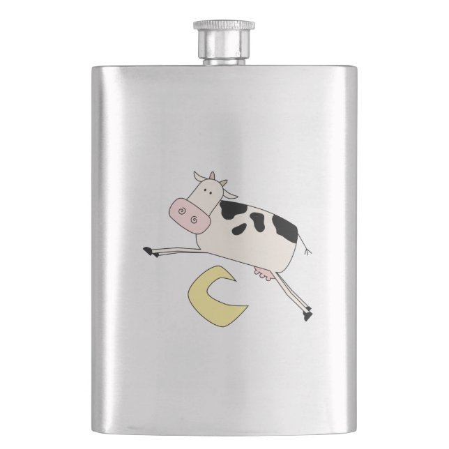 Cow Jumps Over Moon Hip Flask (Front)