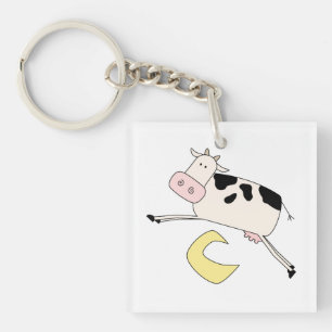 Cow Jumps Over Moon Key Ring