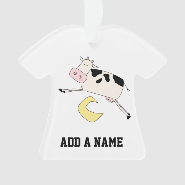 Cow Jumps Over Moon Ornament (Front)