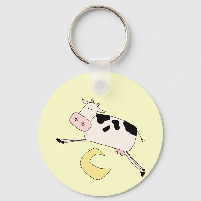 Cow Jumps Over Moon Tshirts and Gifts Key Ring (Front)