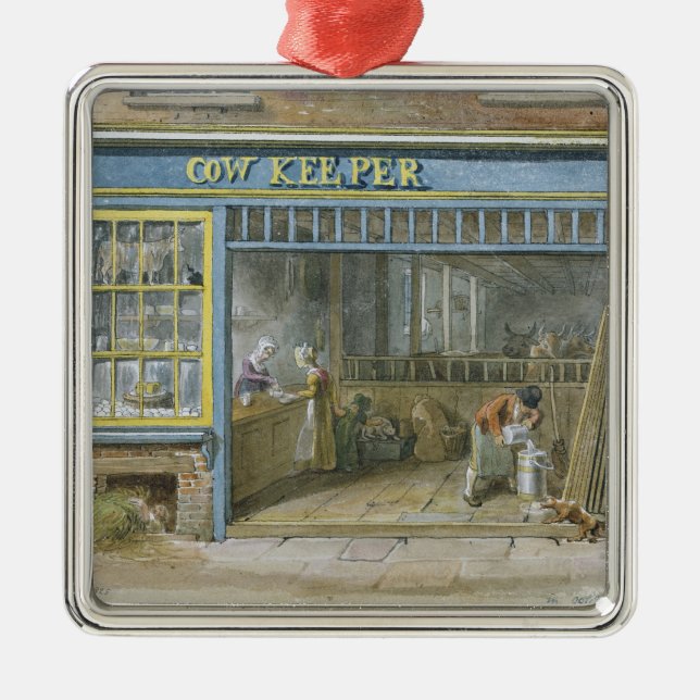 Cow Keeper, 1825 Metal Ornament (Front)