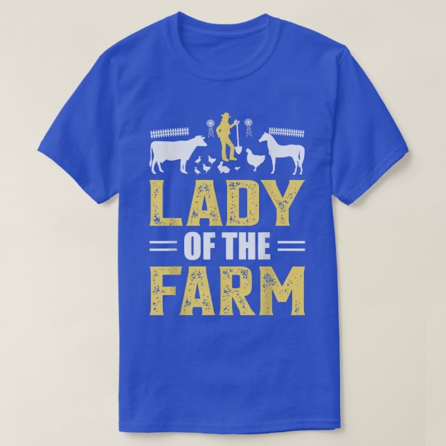 Cow lady of thefarm funny farmers  T-Shirt (Design Front)
