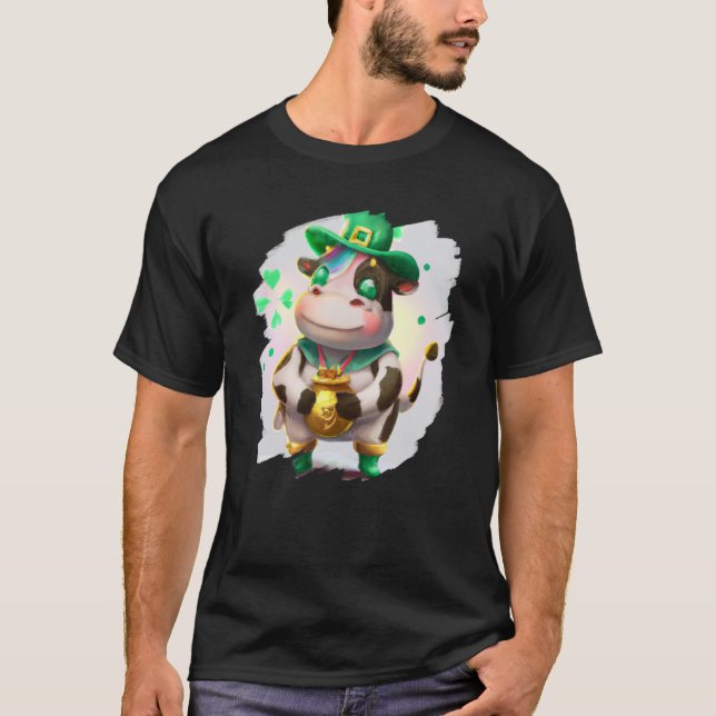 Cow Leprechaun Cows St Patricks Day  3 T-Shirt (Front)
