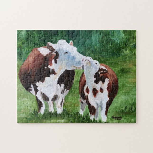 Cow Lick Jigsaw Puzzle (Horizontal)
