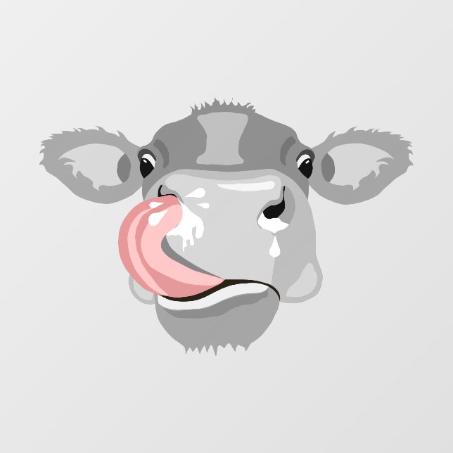 Cow licking nose (Sheet)