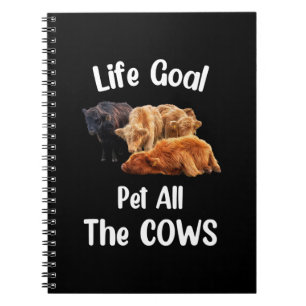 cow  life goal pet all  cows , cow farmer farm notebook