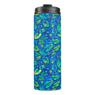 Cow Lilies, Spatterdock Summer Pond Floral Pattern Thermal Tumbler