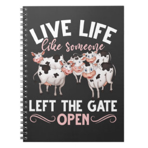 Cow Lover Farm Animal Humour Heifer Farming Joke Notebook
