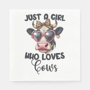 Cow Lover Just A Girl Who Loves Cows _1 Napkin