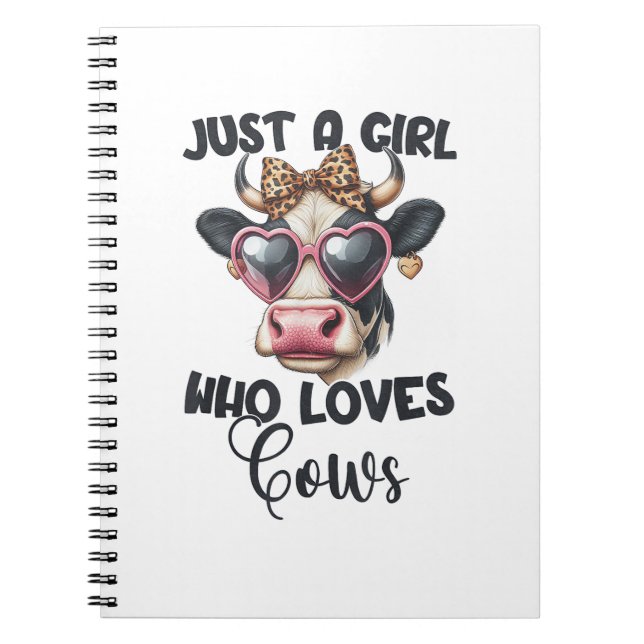 Cow Lover Just A Girl Who Loves Cows _1 Notebook (Front)