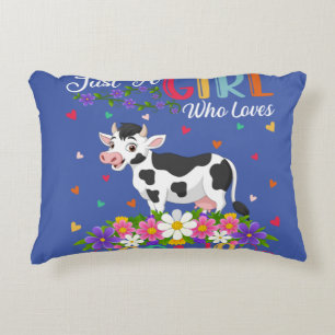 Cow Lover Just A Girl Who Loves Cows Decorative Cushion