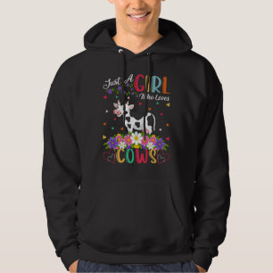 Cow Lover Just A Girl Who Loves Cows Hoodie