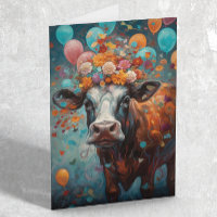 Cow Lover Painting Birthday Balloons