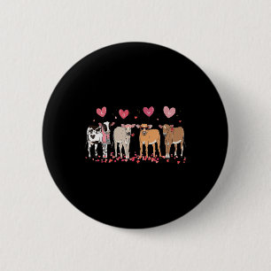 Cow Lover Valentine Cute Cow Valentines Day For Wo 6 Cm Round Badge