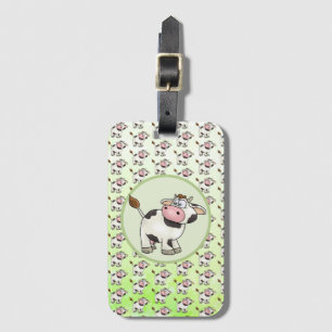 cow luggage tag