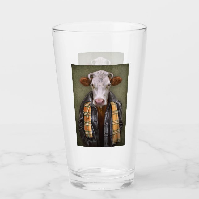 Cow Man Glass (Front)