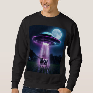 Cow meets aliens. sweatshirt