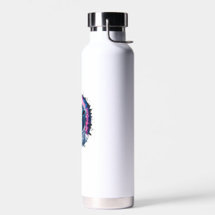 Cow Men Woman Cow Colourful Space Astronaut Cow _2 Water Bottle