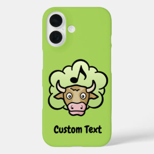 Cow Methane Cartoon iPhone 16 Case