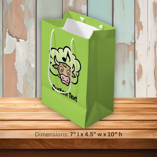 Cow Methane Cartoon Gift Bag (Creator Uploaded)