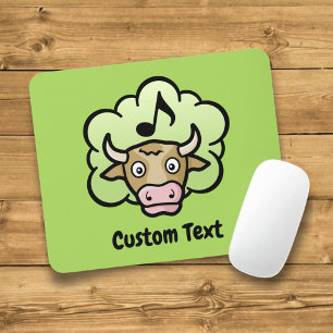 Cow Methane Cartoon Mouse Pad