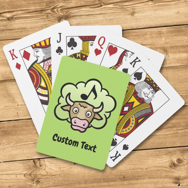 Cow Methane Cartoon Playing Cards (Creator Uploaded)