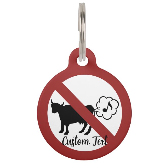 Cow Methane Icon Pet ID Tag (Front)