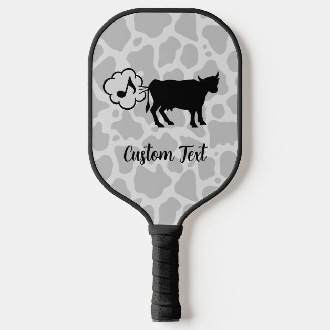Cow Methane Icon Pickleball Paddle (Front)