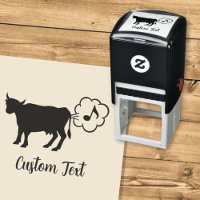 Cow Methane Icon Self-inking Stamp