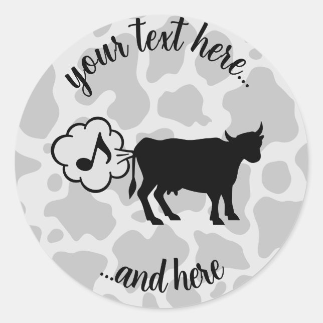 Cow Methane Icon Sticker (Front)