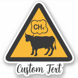 Cow Methane Icon Sticker