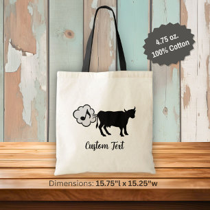 Cow Methane Icon Tote Bag