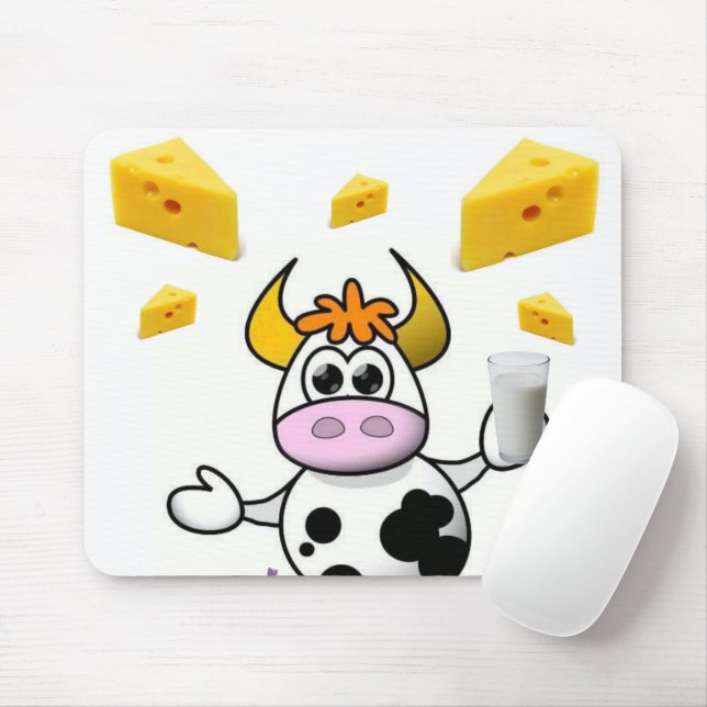Cow Milk Cheese Mouse Pad! Mouse Pad (With Mouse)