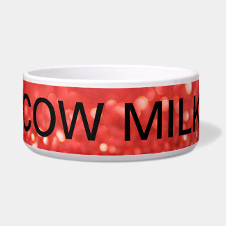 "COW MILK" Retro Diner Bowl – Bold Red & White