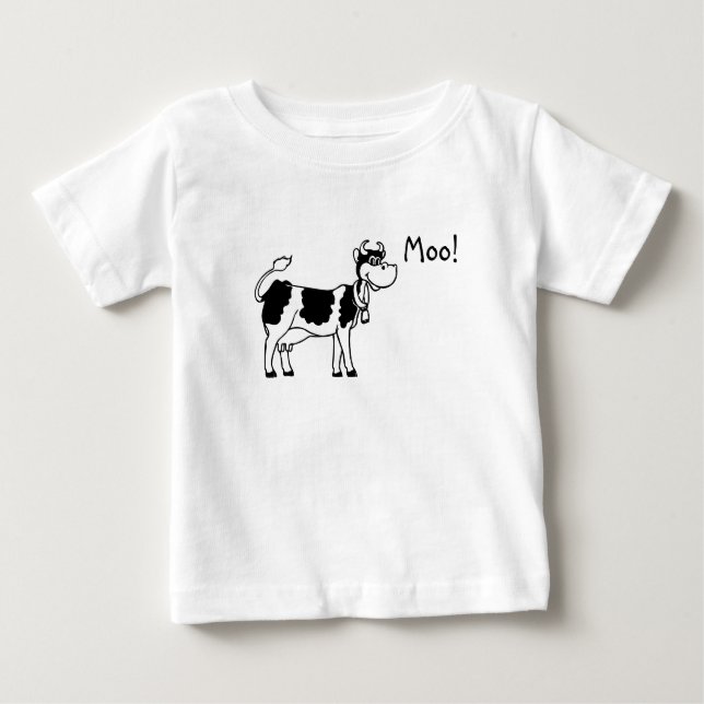 Cow, Moo! Baby T-Shirt (Front)