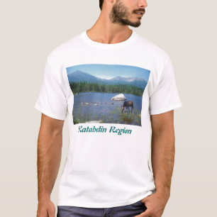 Cow Moose and Mount Katahdin T-Shirt