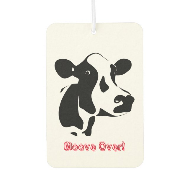 Cow Moove Over Air Freshener (Front)
