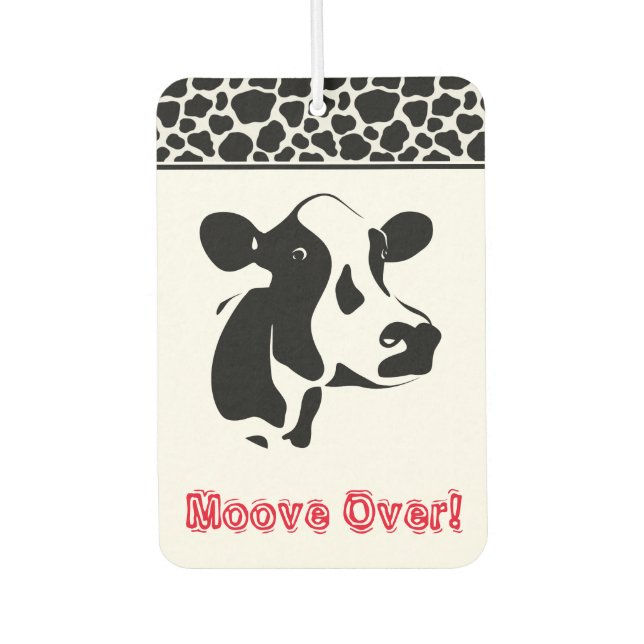 Cow Moove Over Air Freshener (Front)