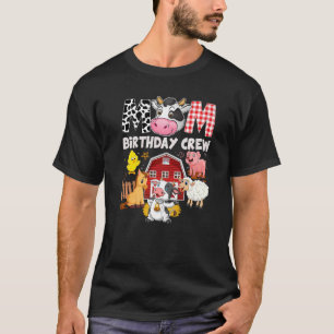 Cow Mum Birthday Crew Farm Theme Animals Kids Birt T-Shirt