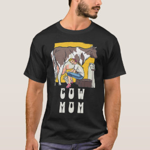 Cow Mum  Farmer Scottish Highland Cows Cowgirl Boy T-Shirt