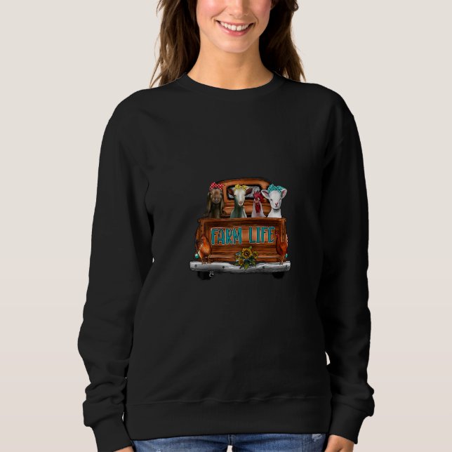 Cow Mum Life Farmer Mothers Day Chicken Goat Anima Sweatshirt (Front)