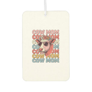 Cow Mum Retro Sunglasses Cow Vintage Engraving Des Car Air Freshener