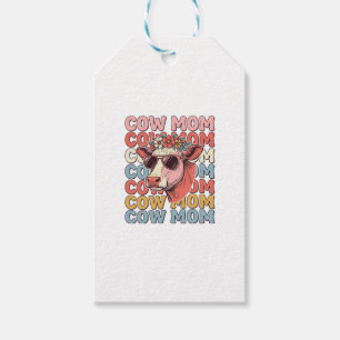 Cow Mum Retro Sunglasses Cow Vintage Engraving Des Gift Tags