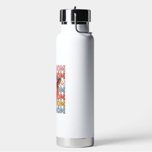 Cow Mum Retro Sunglasses Cow Vintage Engraving Des Water Bottle