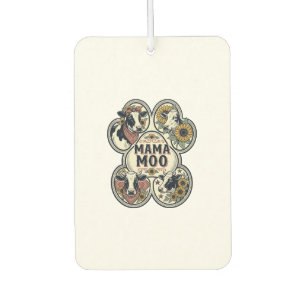 Cow Mum Shirt Vintage Engraving Sunflower Western  Car Air Freshener
