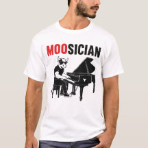 Cow Musician Funny Animal Pun