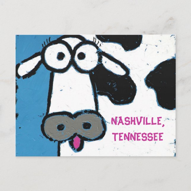 cow, NASHVILLE,TENNESSEE POSTCARD (Front)