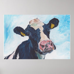Cow No 01. 0254 Irish Friesian Cow Poster