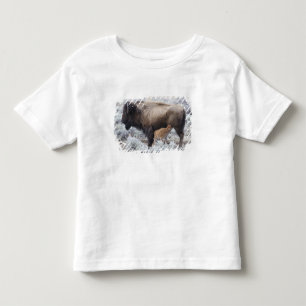 Cow Nursing Bison Calf, Yellowstone Toddler T-Shirt